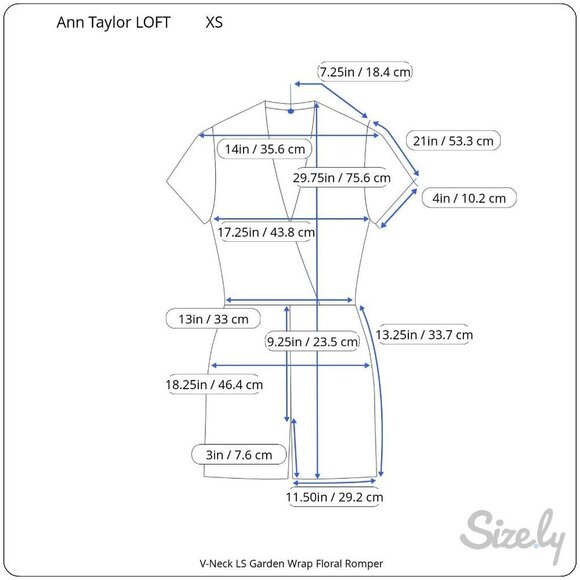 Ann Taylor LOFT Floral Long Sleeve V-Neck Garden Wrap Romper Ladies XS Pockets - Picture 9 of 9